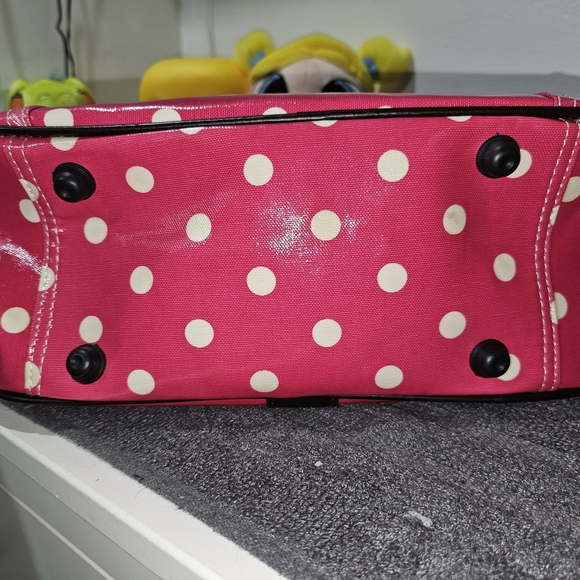 Kbuling Pink Polka Dot Cosmetic Bag